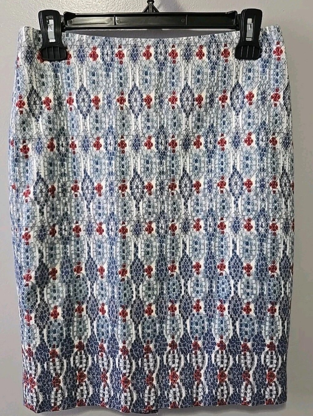 Loft Womens Skirt Woven Tapestry Geometric Pencil Skirt Sz. 0 Lined